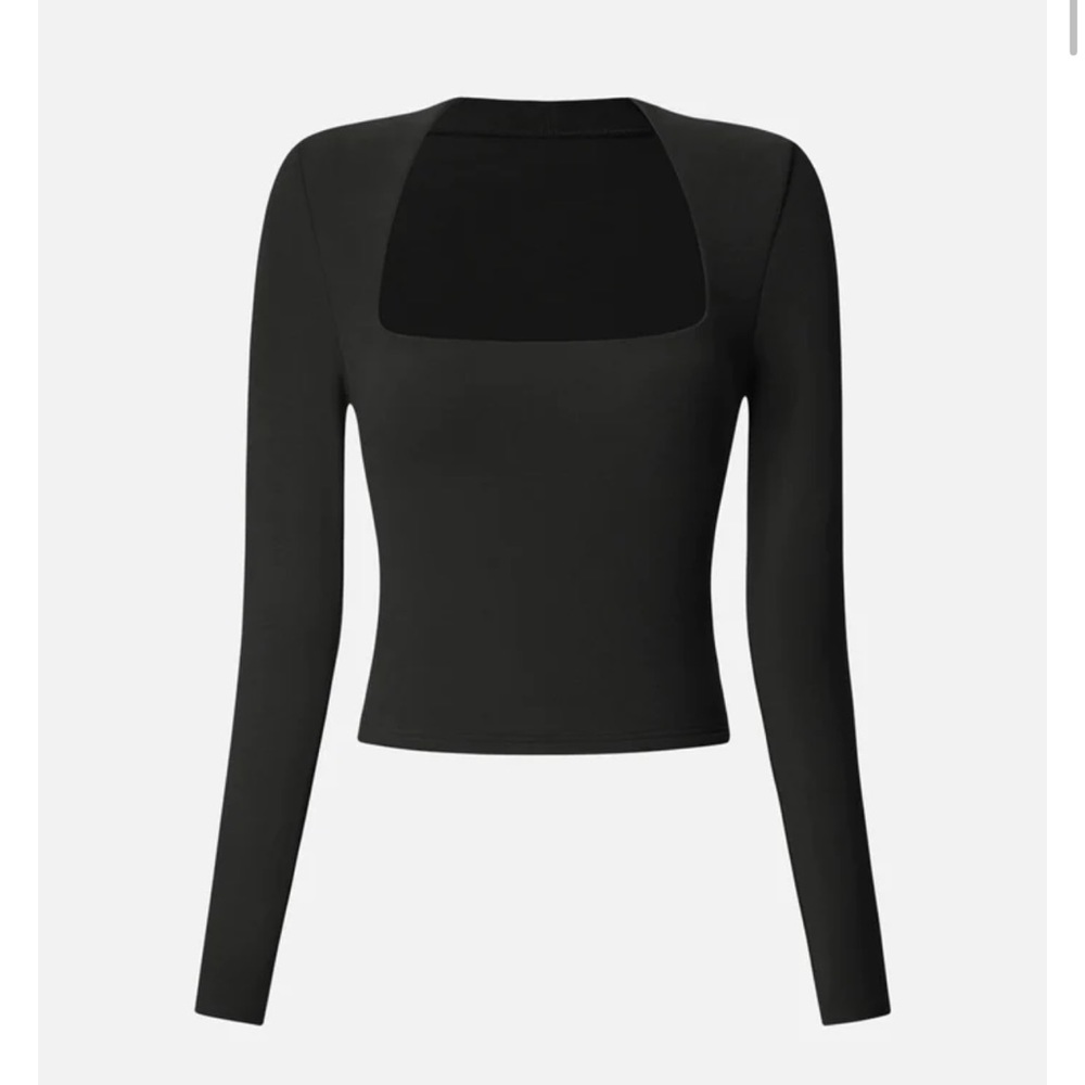 OGL Eco-Mousse® Brushed Tapered Square Neck Long Sleeve Top